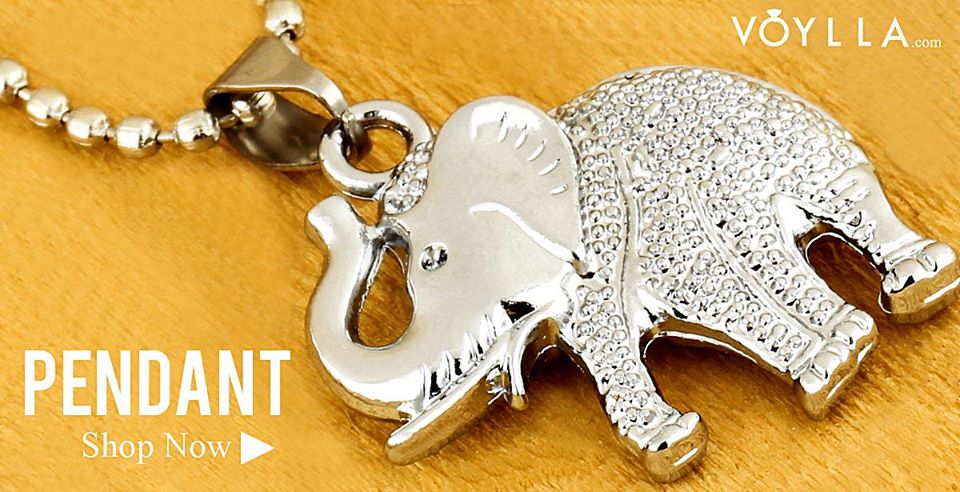 Classic Silver Elephant With Studs