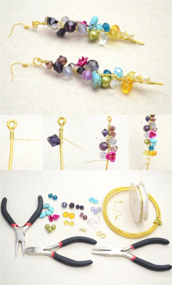 Colorful DIY Beaded Earrings
