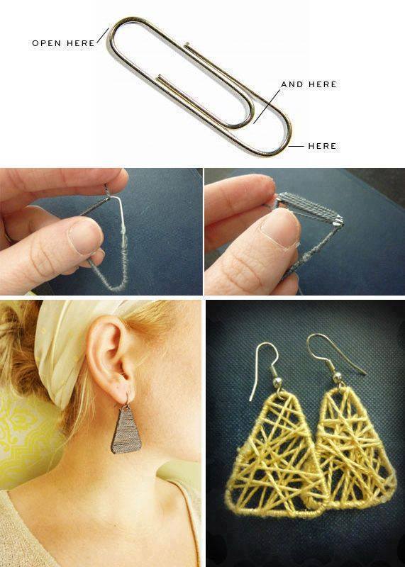 Creative DIY Paper Clips Earrings