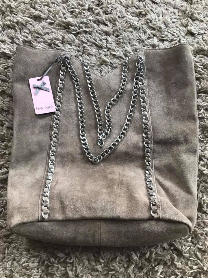 Cute Suede tote Bag With Chain Handle
