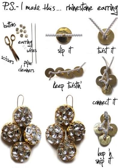 DIY Buttons For Earrings