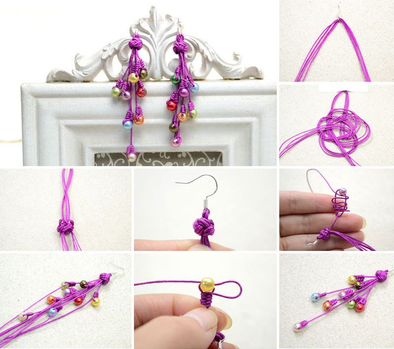 Dazzling DIY Macrame Earrings With Knots