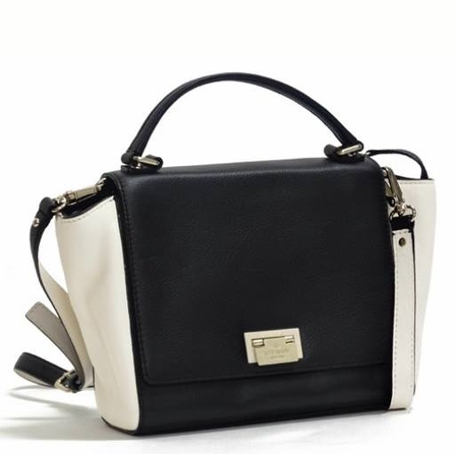 Designer Cream & Black Satchel Bag
