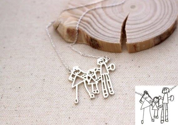 Designer Personalized Drawing Necklace