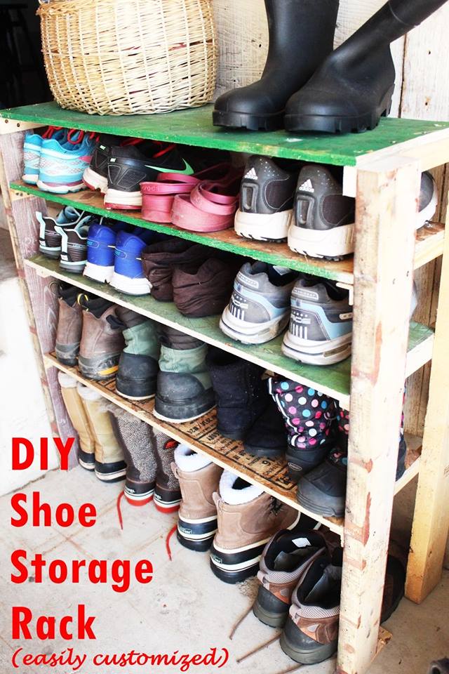 Easy And Versatile DIY Shoe Storage Rack