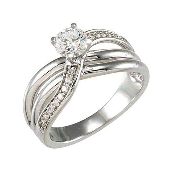 Exciting Twist Style Diamond Engagement Ring