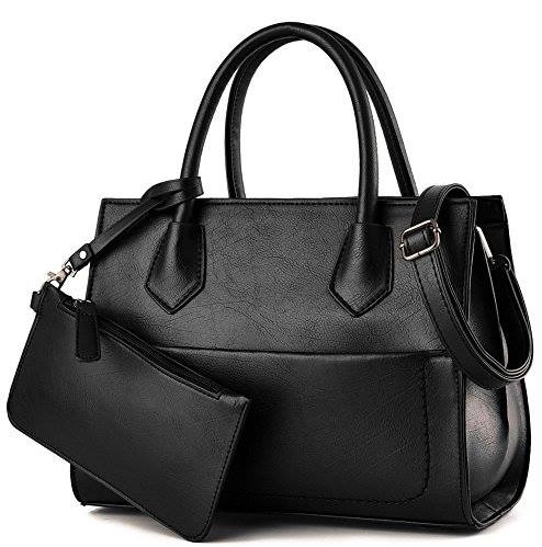 Fabulous Black Satchel Bag With Purse