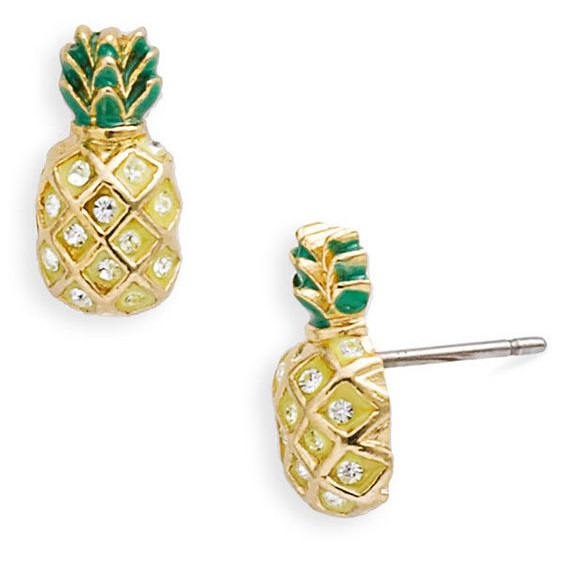 Fruitful Pineapple Stud Earrings