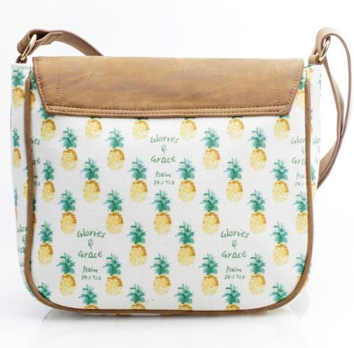 Glamorous Pineapple Print Crossbody Bag Design