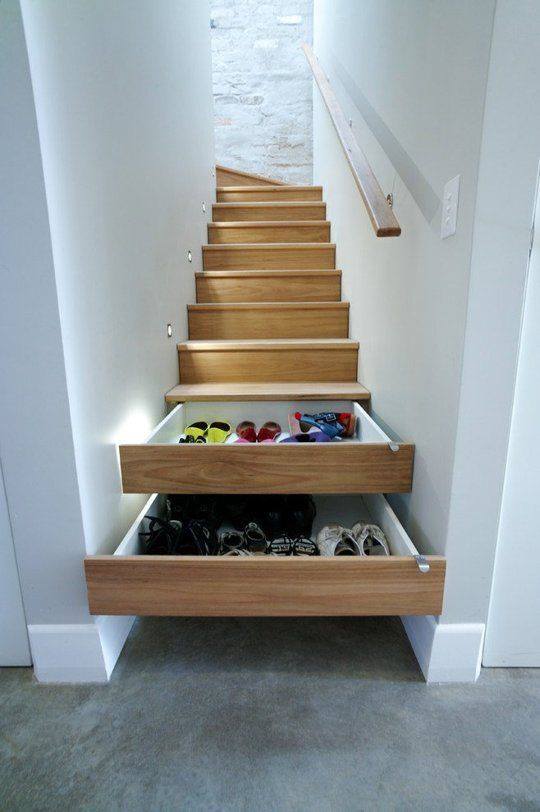 Innovative Chic Way For Shoe Starage Under Stairs