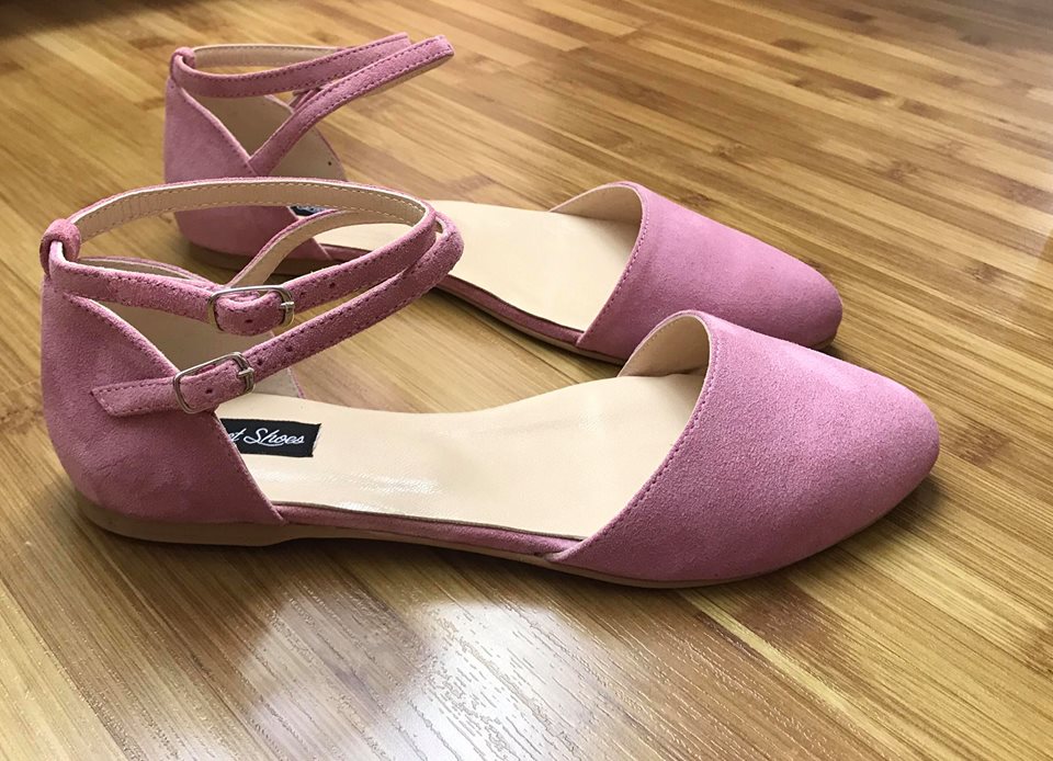 Mind Blowing Ankle Strap Pink Ballet Flats