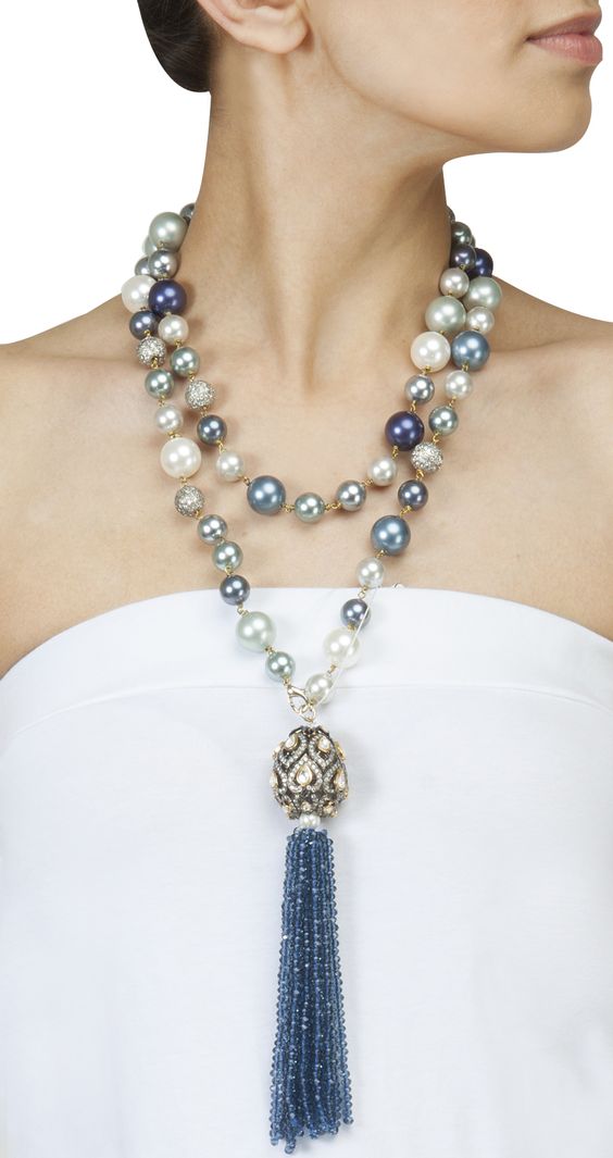 Outstanding Pearl Necklace With Long Chain