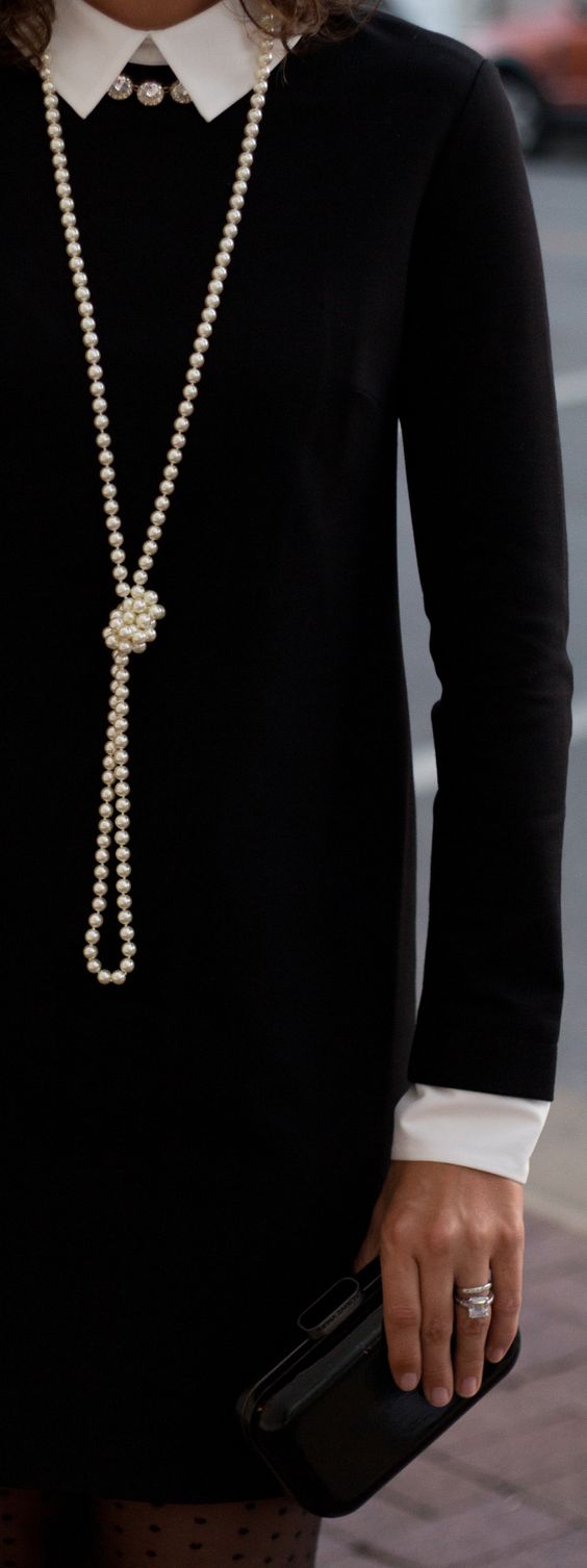 Plain Long Pearl Necklace