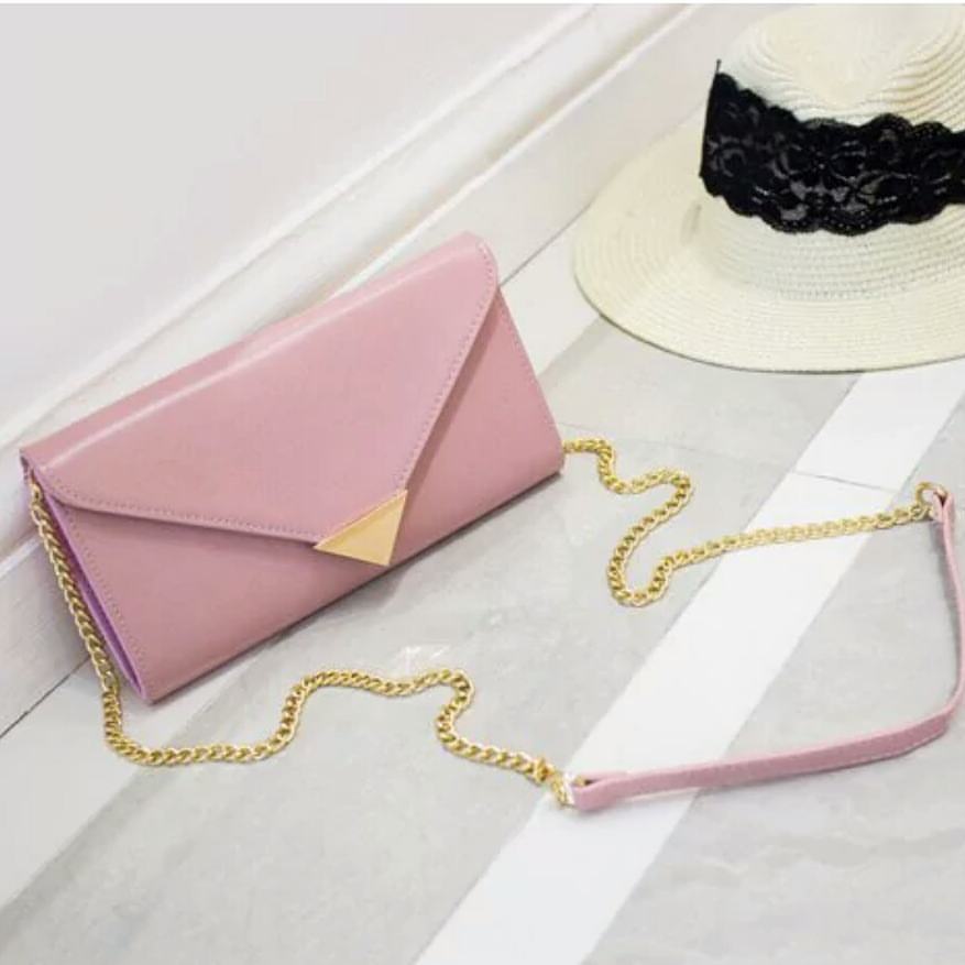 Pretty Pink Envelope Style Crossbody Bag