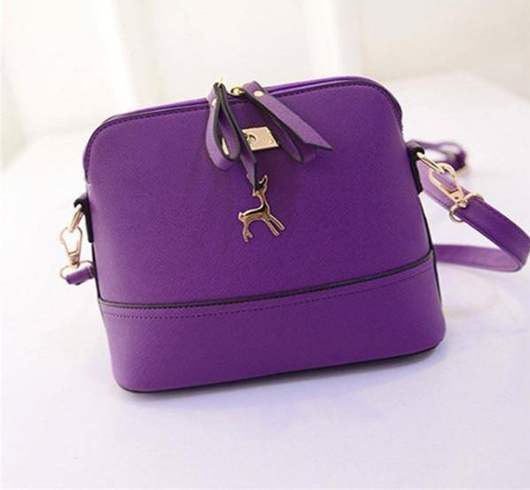 Purple Crossbody Leather Bag - Blurmark