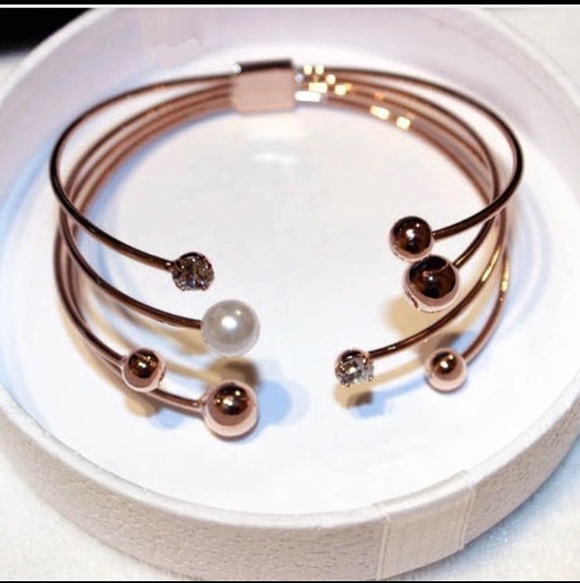 Rose Gold Plated Multilayered Cuff