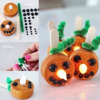Smart Tea Light Pumpkin Halloween Decor Idea