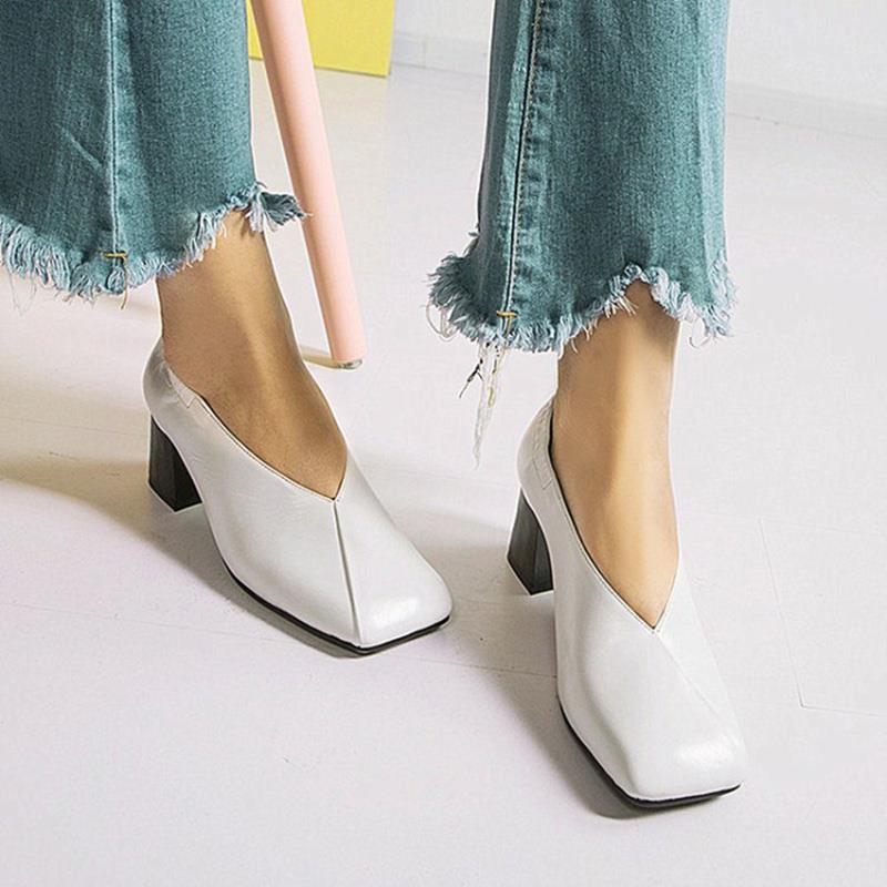 Sposticated Square Toe Block Heel Shoes