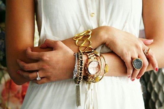 Stunning Layered Bracelet With Watch