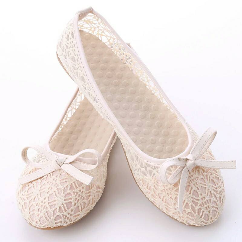 Adorable Cream Lace Shoes