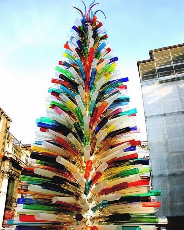 Creative colorful pipe Christmas Tree Idea. Pic by christmas2017_hanukkah