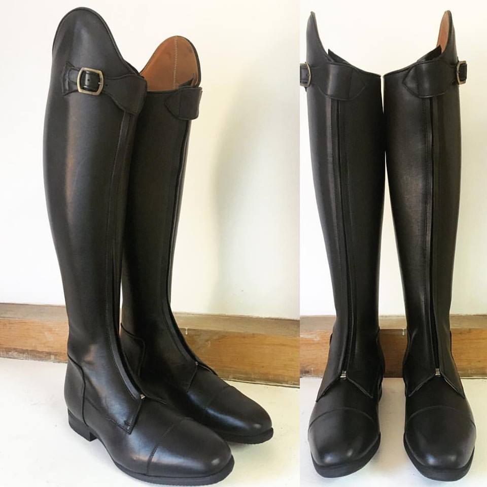 Hard Moulded Thigh High Boots With Front Zipper