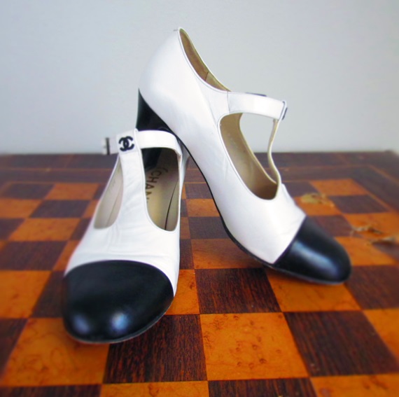 Iconic Black & White Vintage Chanel Spectator Heels
