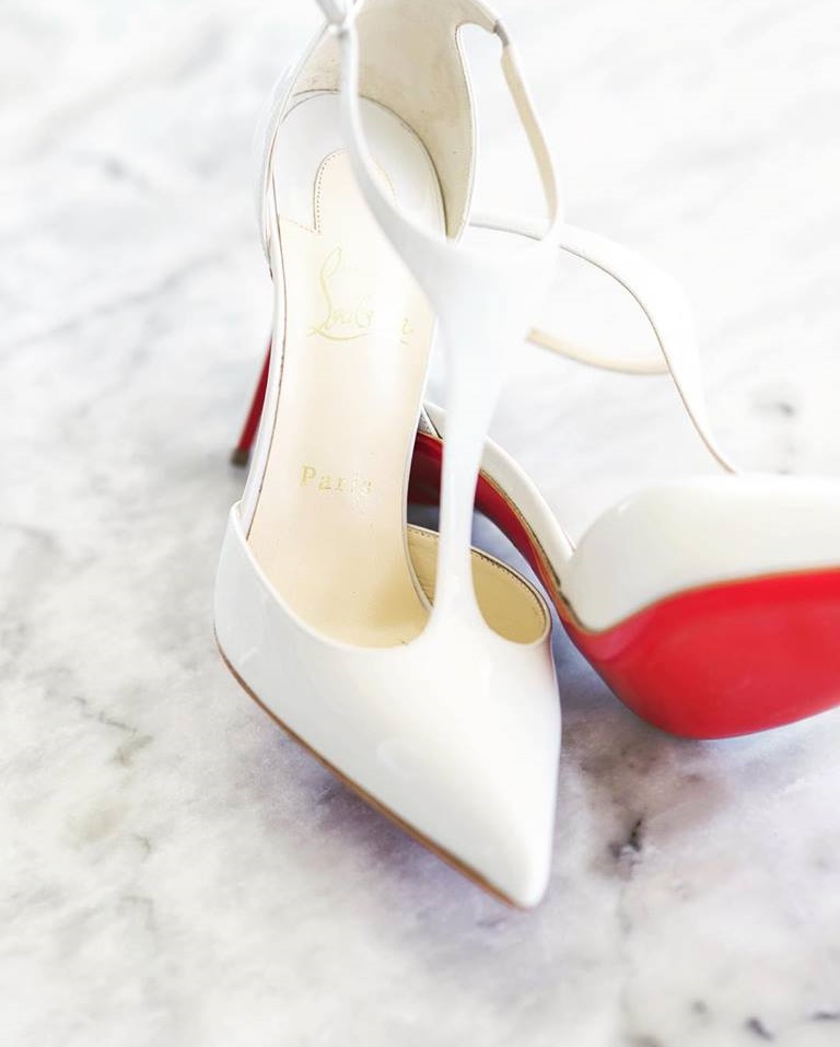 Simple White Pointed Toe T-Strap Heels
