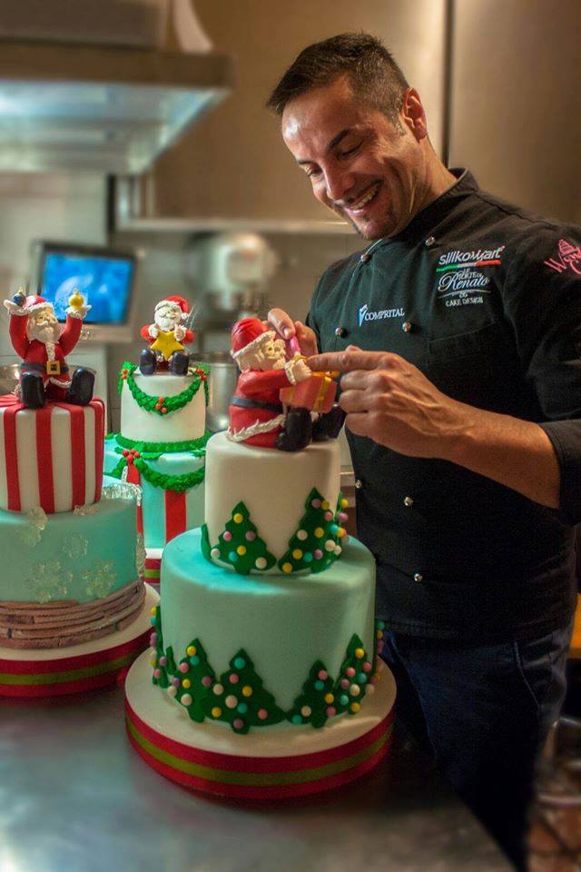 Alluring Christmas Party Cake With Santa And Gifts