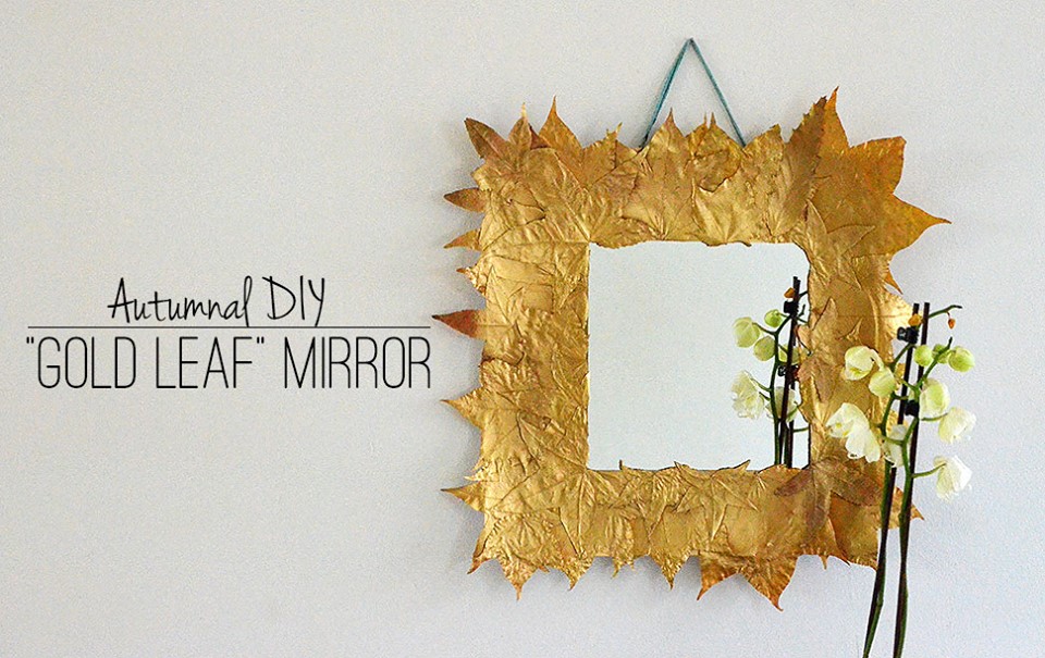 Alluring Golden Leaf Mirror Decor
