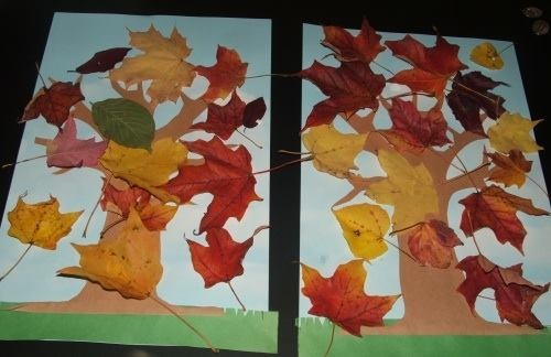 Colored Leaf Craft Idea