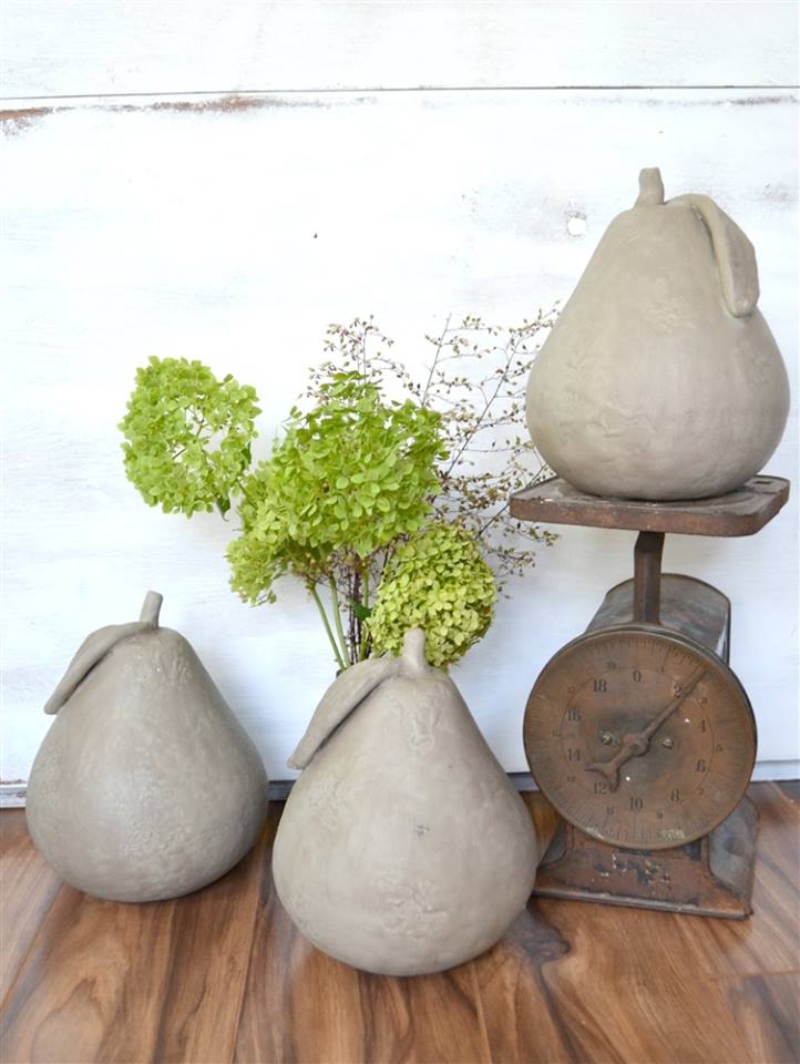 Concrete Pears Used For Decor