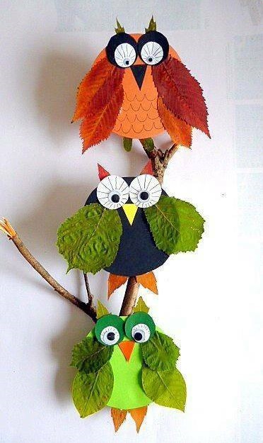 Creative Leaf Owl Paper Craft Idea