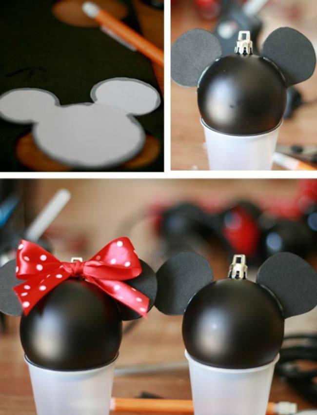 Exclusive DIY Mickey Christmas Ornaments