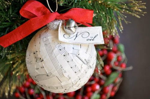 Fantastic DIY Music Sheet Christmas Ornament