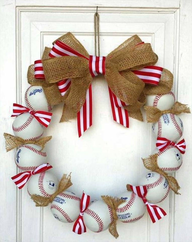 Outstanding Baseball Wreath