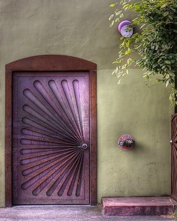 Purple Stylish Main Door Design