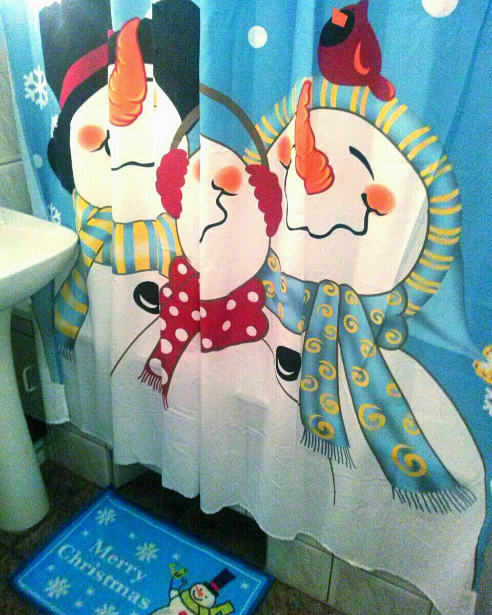 Ravishing Snowman Shower Curtain