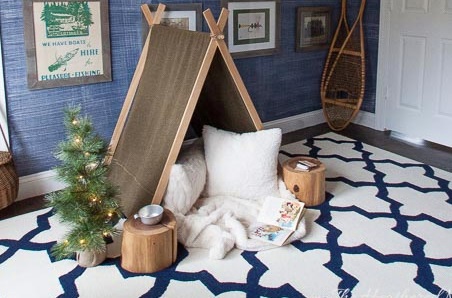 Rustic Kids Room Decor With Small tree