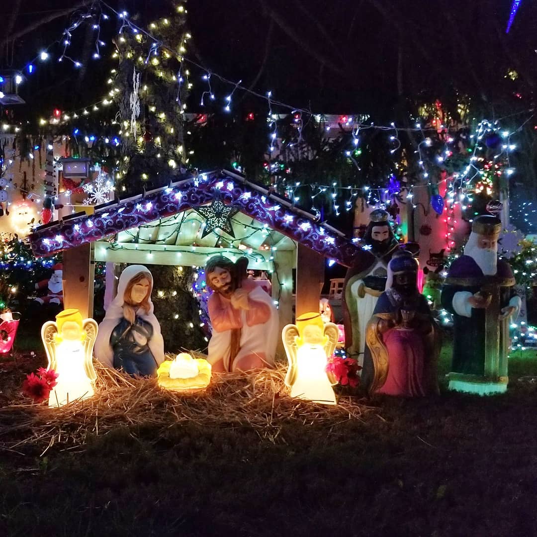 Wonderful Front yard decor for Christmas. Pic by theantiquechicken
