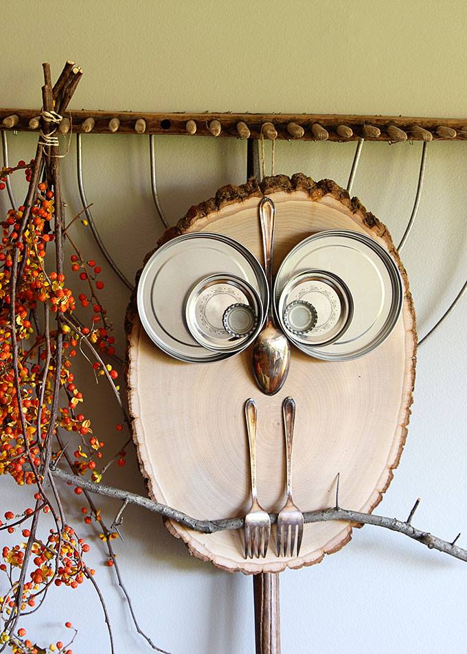 Wood Slice Owl Is Nice Idea To Welcome Fall