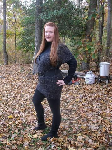 Black Turtle Neck Sweater, Jegging With Grey Sweater Dress