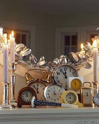 Clocks Collected To Decor For New Year Party