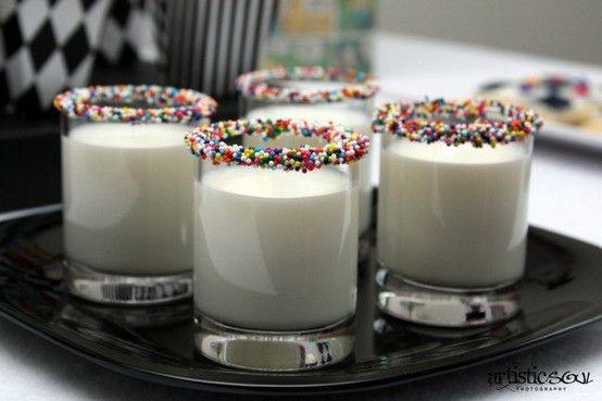 Creative Way To Decorate Glasses For New Year Eve Snacks & Milk