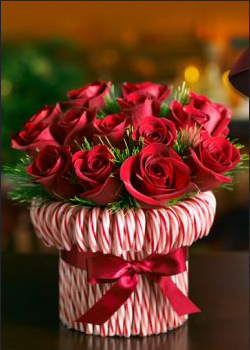 Impressive Candy Cane Flower vase