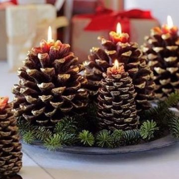 Pine-Cone Candle Holder Is An Easy Way To Decorate Your Home