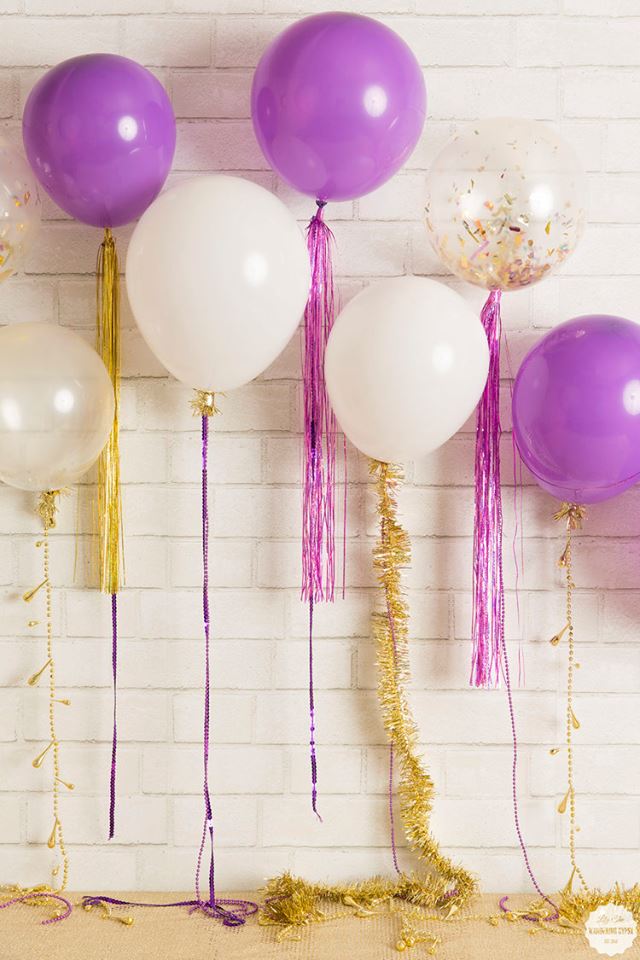 Pretty Purple And Golden DIY Home Decor For Party
