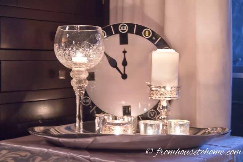 Quick New Year Eve Candle Decor