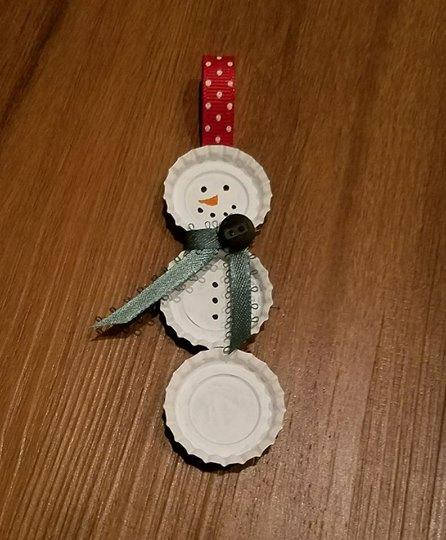 Smart Way To Use Bottle Cap As Snowman