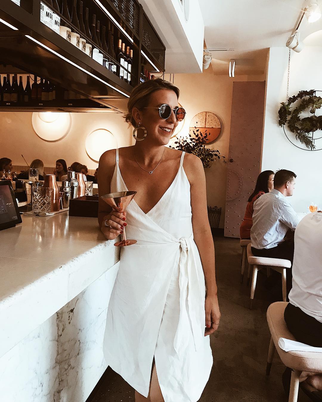 All White Wrap Dress For Day Out In Summer
